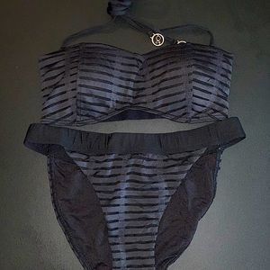 BOND-EYE AUSTRALIA Bandeau Bikini Set Black Size 4